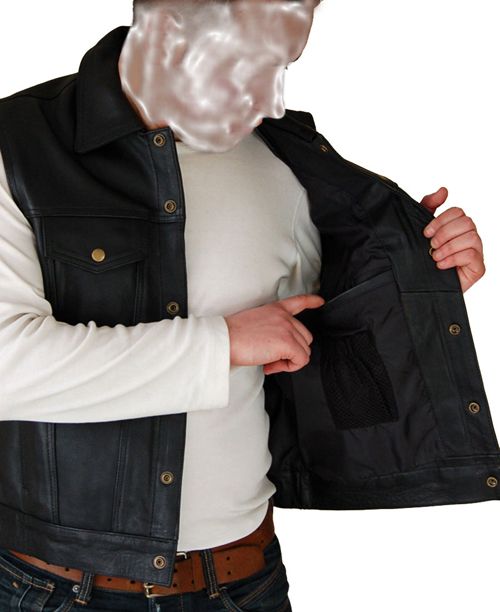 Gilet cuir sons of anarchy col président